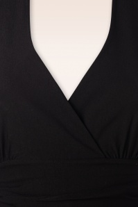 Vintage Chic for Topvintage - Cher halter pencil jurk in zwart 3