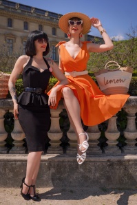 Glamour Bunny - The Harper Swing Dress in Orange 7
