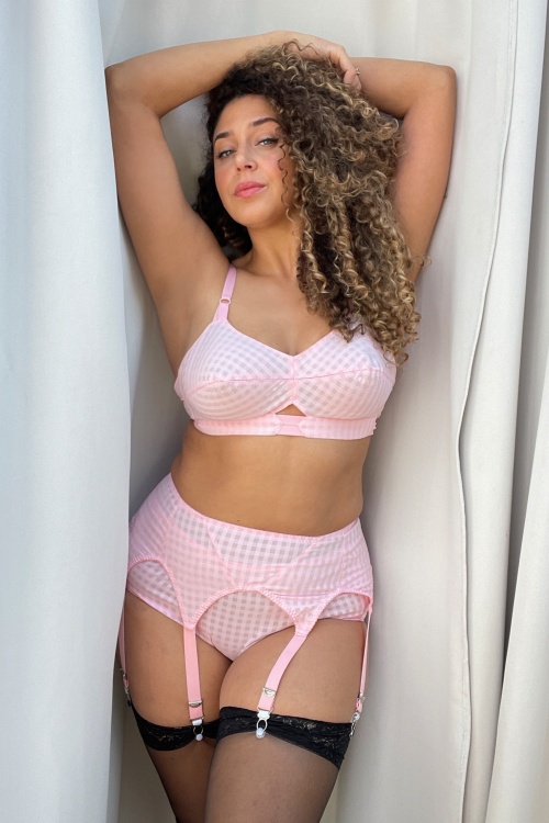 What Katie Did - Kim High Waist Knickers in Light Pink