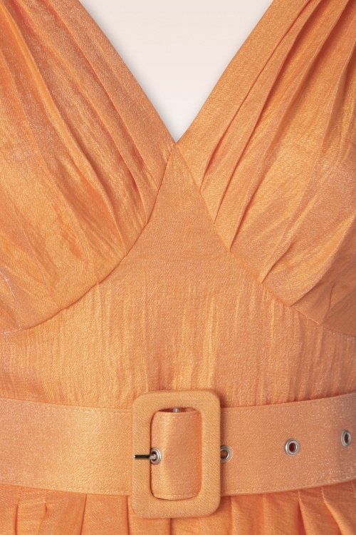 Miss Candyfloss - Topvintage exclusive ~ Mili Jovial Sleeveless Signature Dress in Peach 3