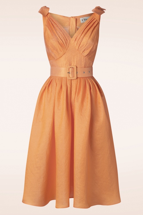 Miss Candyfloss - Topvintage exclusive ~ Mili Jovial Sleeveless Signature Dress in Peach