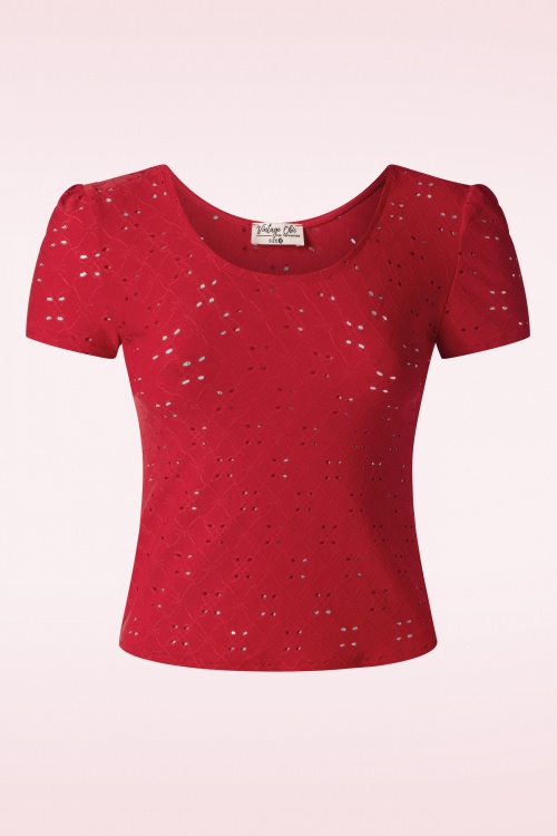 Vintage Chic for Topvintage - Pernilla-top in rood
