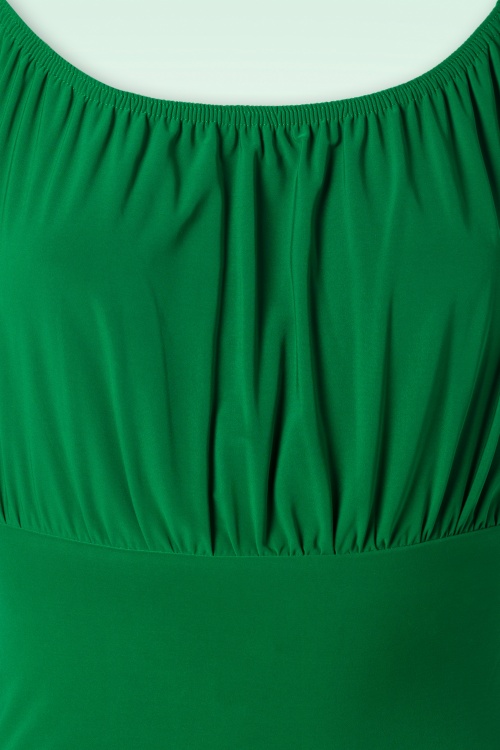 Vintage Chic for Topvintage - Belinda Off Shoulder Top in Green 3