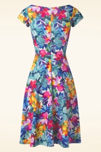 Vintage Chic for Topvintage - Reva Floral Swing Kleid in Multi 3
