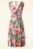 Vintage Chic for Topvintage - Robe Corolle à Fleurs Tropicales Jane en Blanc 2