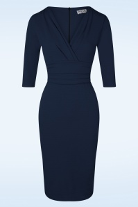 Vintage Chic for Topvintage - Nehla Pencil Dress in Navy