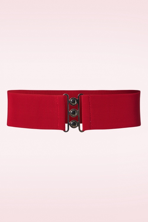 Banned Retro - Lauren Vintage Stretch Belt in Red
