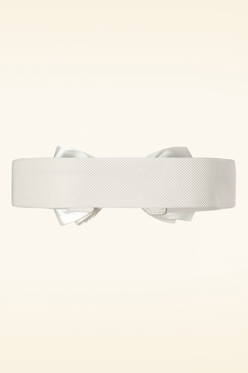 Banned Retro - Wow to the Bow Belt in Ivory 2