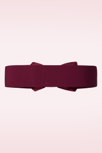 Banned Retro - Wow to the Bow Belt in Burgundy 2