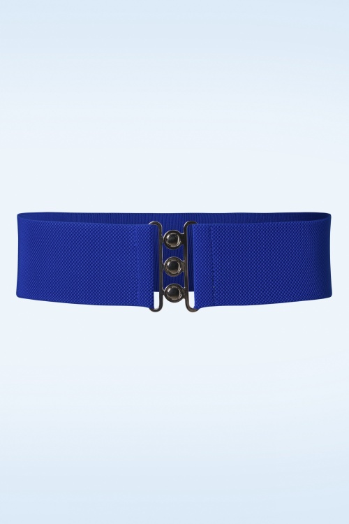 Banned Retro - Lauren Vintage Stretch Belt en Bleu Roi