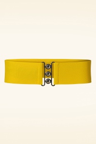 Banned Retro - Lauren Vintage Stretch Belt in Yellow
