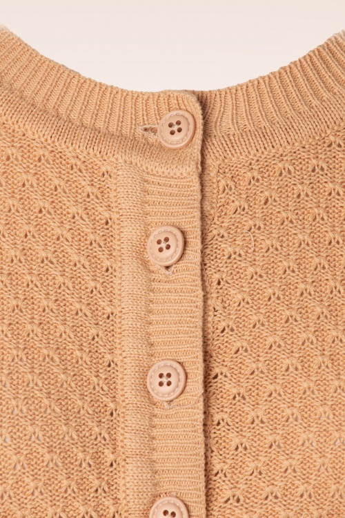 Mak Sweater - 50s Jennie Cardigan in Tan 3