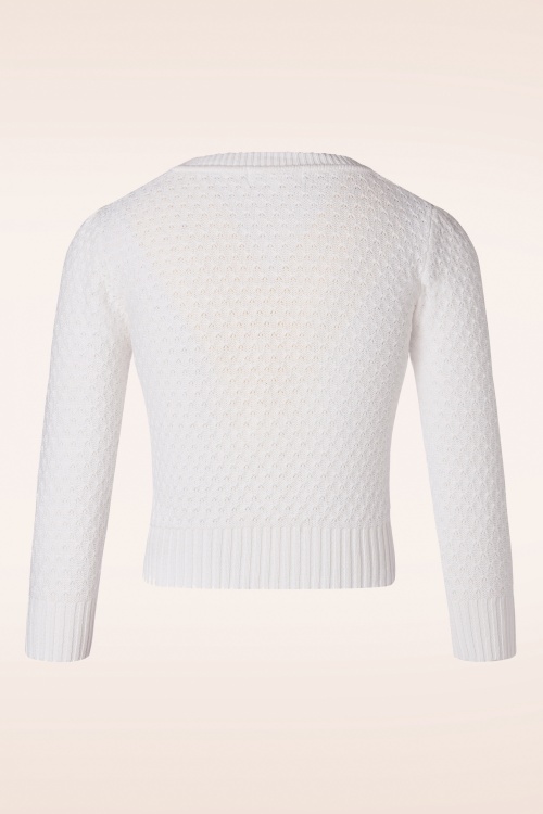 Mak Sweater - Jennie Strickjacke in Weiß 2