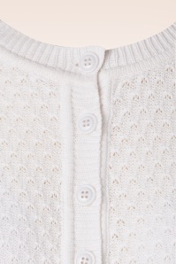 Mak Sweater - 50s Jennie Cardigan in White 3