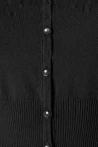 Mak Sweater - 50s Nyla Cropped Cardigan in Black 3