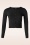 Mak Sweater - Nyla Cropped Cardigan Années 50 en Noir