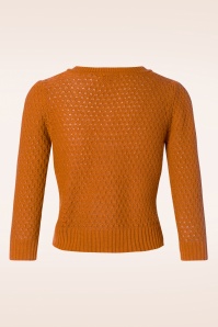 Mak Sweater - 50s Jennie Cardigan in Light Orange 2