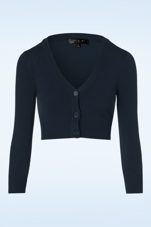Mak Sweater - Shela cropped vest in marineblauw