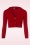 Mak Sweater - Shela Cropped Cardigan Années 50 en Rouge Vif