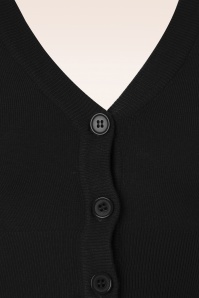 Mak Sweater - 50s Shela Cropped Cardigan in Black 3