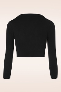Mak Sweater - Shela Cropped Cardigan Années 50 en Noir 2