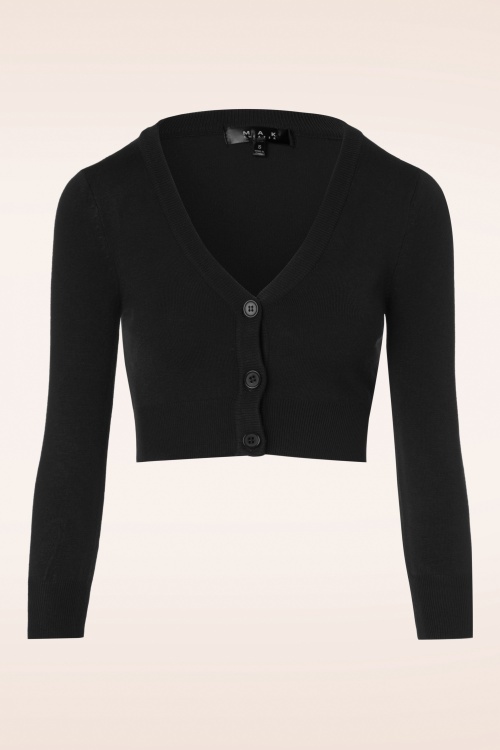 Mak Sweater - Shela cropped vest in zwart