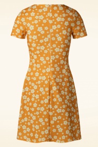 Vintage Chic for Topvintage - Bloemen retro jurk in oranje 2