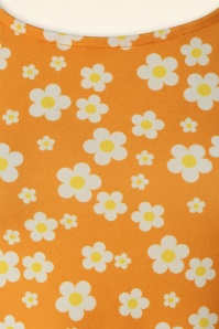 Vintage Chic for Topvintage - Bloemen retro jurk in oranje 3