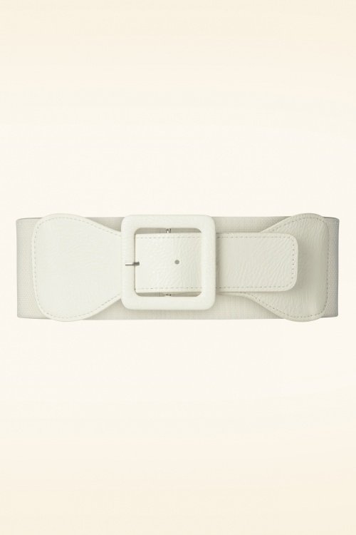 Banned Retro - Damen Day Out Square Buckle Belt in Navy