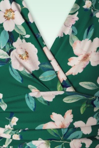 Vintage Chic for Topvintage - Rinda bloemen maxi jurk in bloemengroen 4