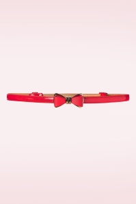Banned Retro - 50s Ocean Avenue Bow Belt in Red