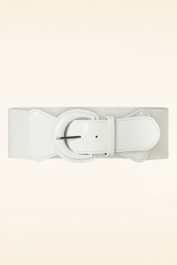 Banned Retro - Corinne Elastic Belt in White
