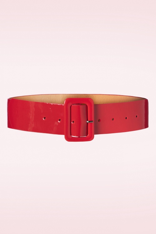 Collectif Clothing - Jade Plain Belt en Rouge