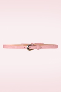Banned Retro - 50s Lisa Lacquer Bow Belt in Light Pink 2