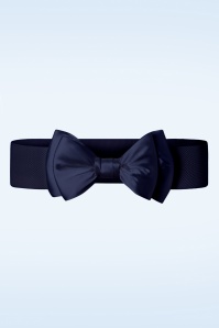 Banned Retro - Wow to the Bow Belt Années 50 en Navy