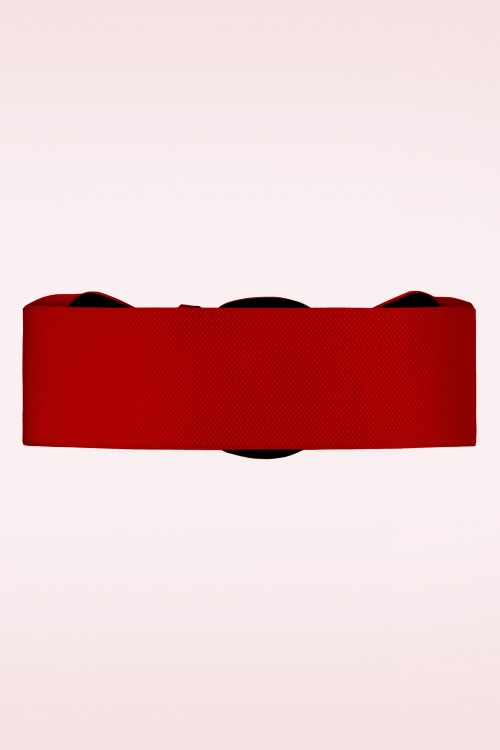 Banned Retro - Corinne elastische riem in rood 2