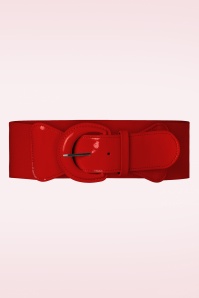 Banned Retro - Corinne elastische riem in rood