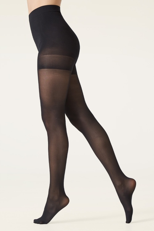Buy Pour Moi Black Bow Luxe Pattern 20 Denier Tights from Next USA