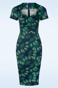 Topvintage Boutique Collection - Topvintage exclusive~ Joliena pencil dress in pauw