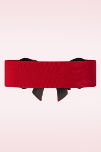 Banned Retro - Play It Right Bow Belt in Red 2