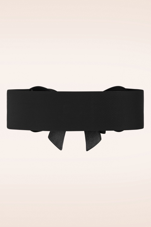 Banned Retro - Play It Right Bow Belt in Black 2