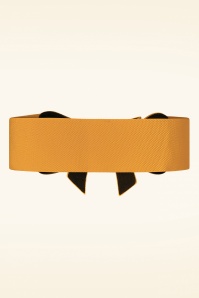 Banned Retro - 50s Play It Right Bow Belt in Mustard 2