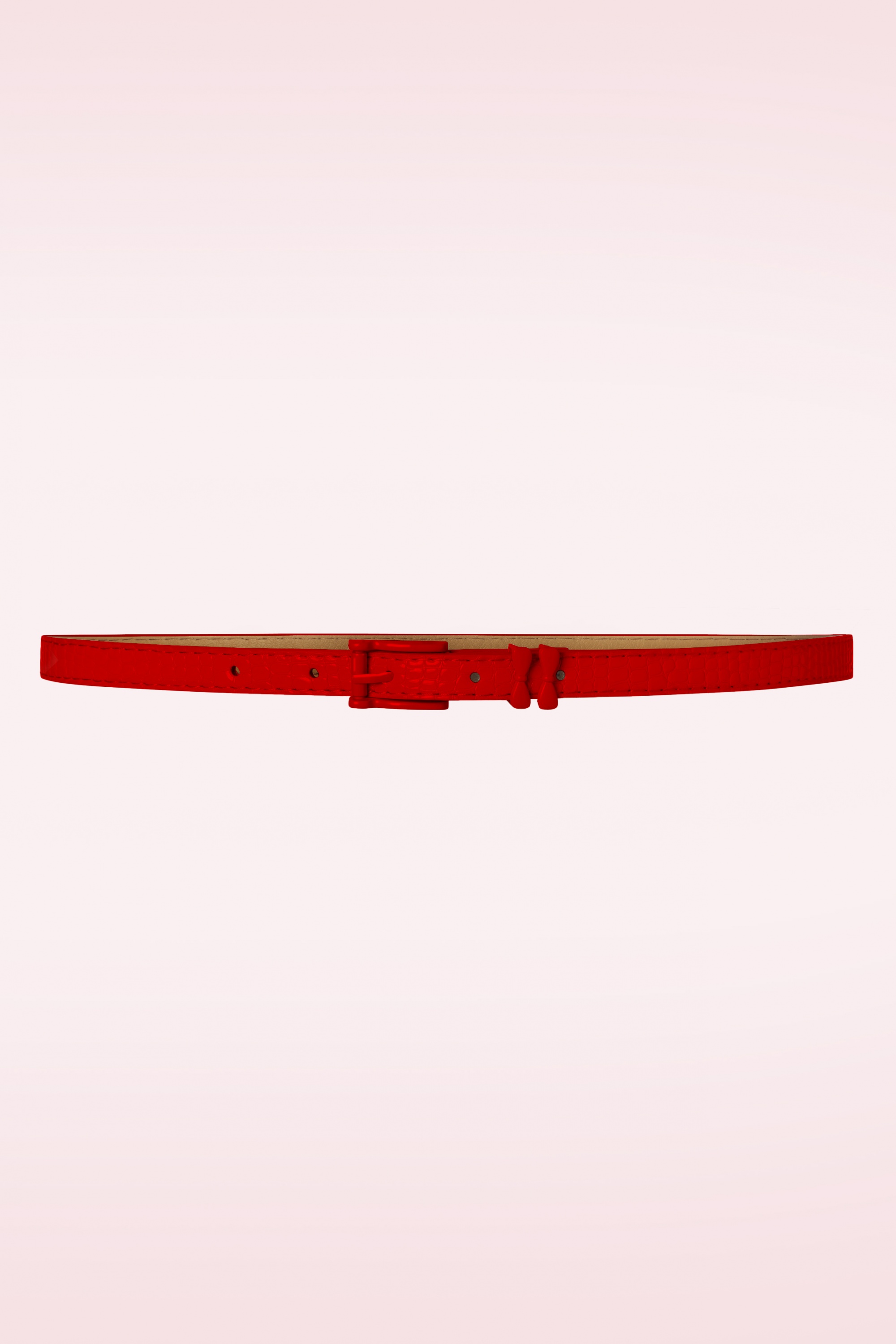 Banned Retro - Cecile riem in krokodillenrood