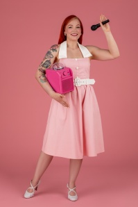 Collectif Clothing - Waverly Swing Kleid in Rosa