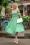 Collectif Clothing - Dolores Classic Polka Doll Dress en Vert et Blanc