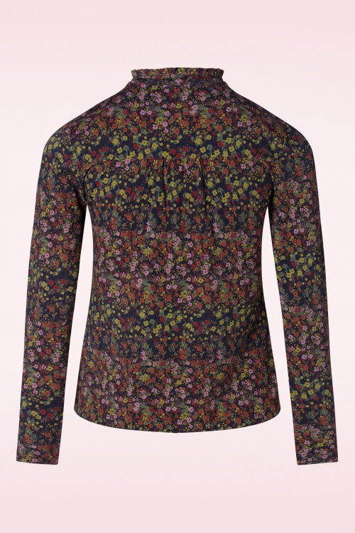 Lykka du Nord - Dia flower confetti blouse in tijm 2