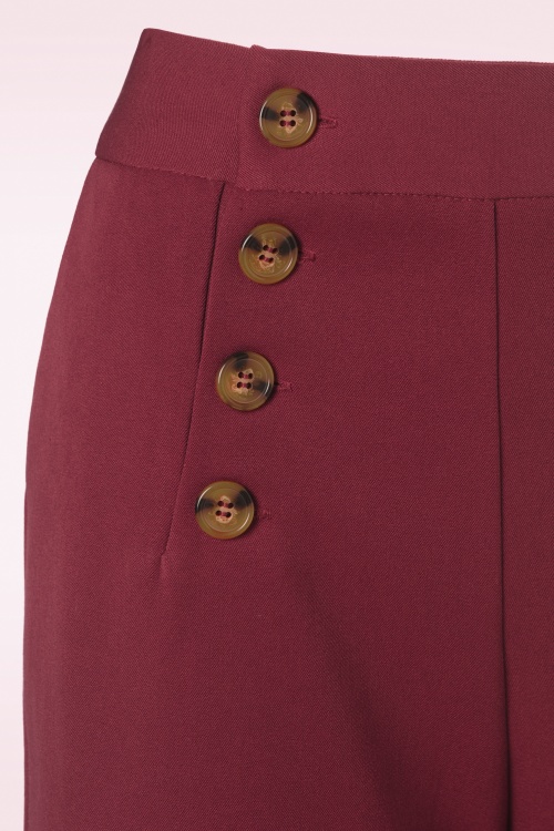 King Louie - Sally Broadway broek in cabernet rood 3