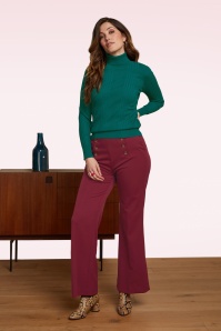 King Louie - Sally Broadway broek in cabernet rood 2