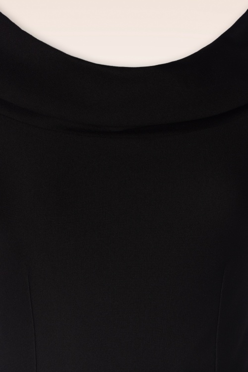 Vintage Diva  - Fremont maxi jurk in zwart en wit 5