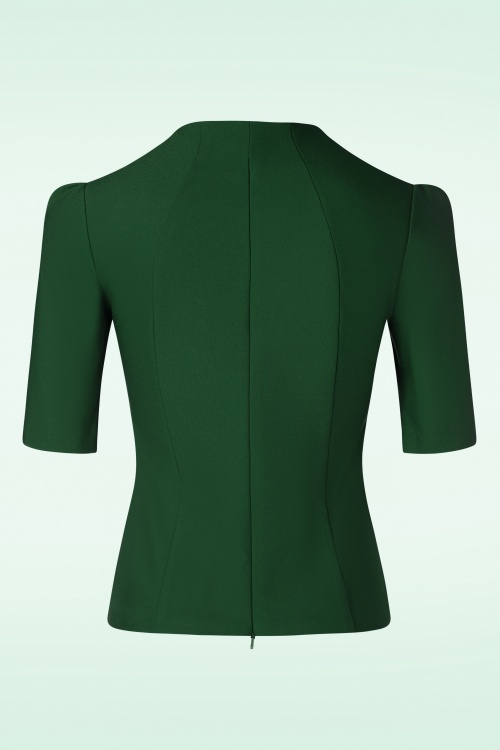 Vintage Diva  - Julia top in groen 4